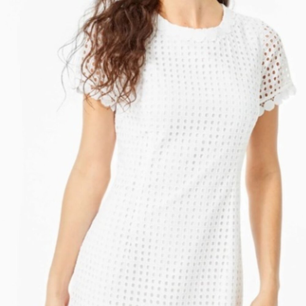 NWT Lilly Pulitzer White Eyelet Shirt Dress